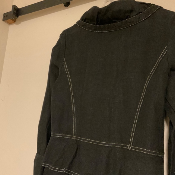 Lovely black linen coat by Neesh by d.a.r in size medium - Picture 5 of 6
